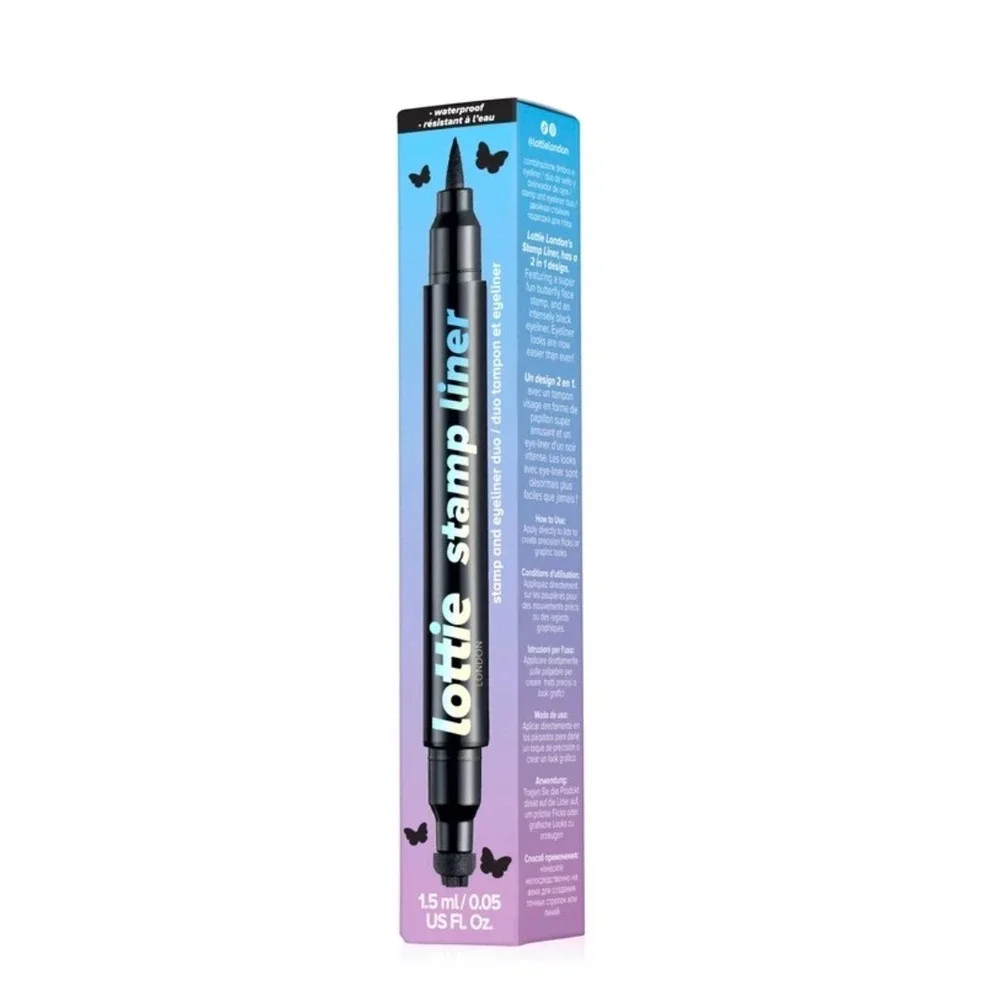 Lottie London Stamp Liner Love Edition Butterfly Wing Edition Black Waterproof